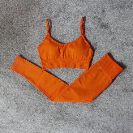 Seamless Luxe Yoga Set: High Waist leggings & Shorts