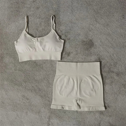 Seamless Luxe Yoga Set: High Waist leggings & Shorts