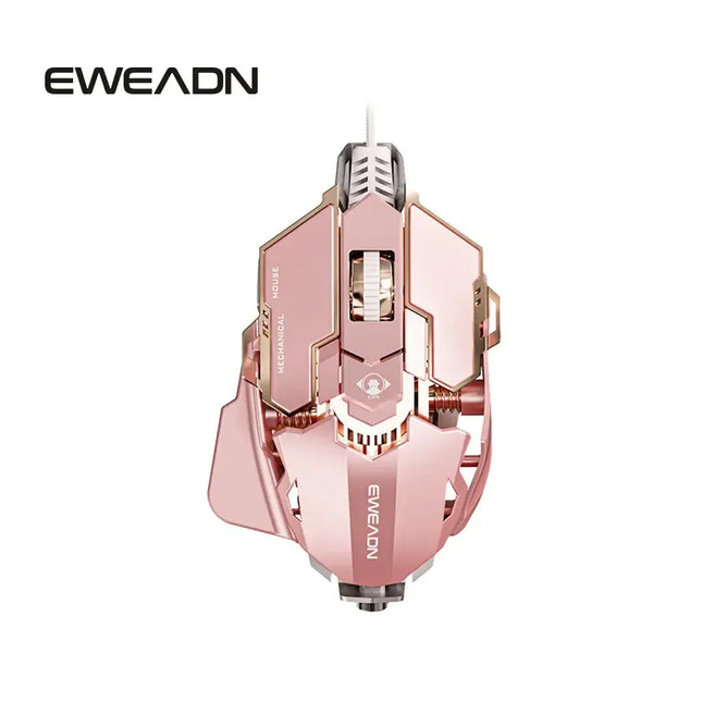 EWEADN G5 USB Wired Gaming Mouse Silent or audible optional, Buttons Macro Function Keys, for desktop, laptop, computer, school
