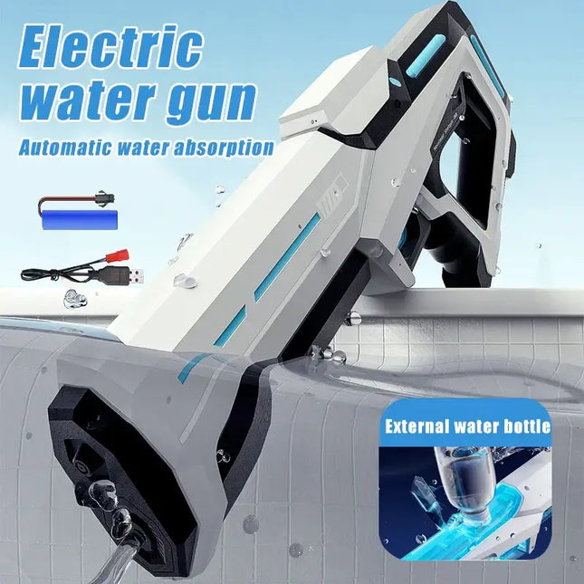 43cm Electric Water Guns For Adults Powerful Squirt Automatic Water Suction Water Blasters Summer Outdoor Beach Toy For Kid Gift