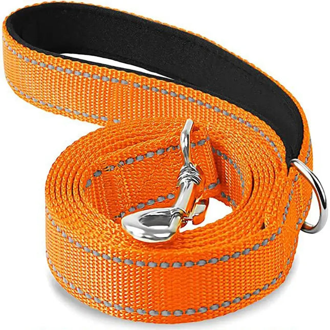 1.2/1.5/1.8M/Night Reflective Pet Towing Rope Collar Nylon Reinforcement Rope Walking Dog Towing Rope Collar Strap Dog Rope