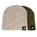 Acrylic/Wool Beanie Olive and Quartz