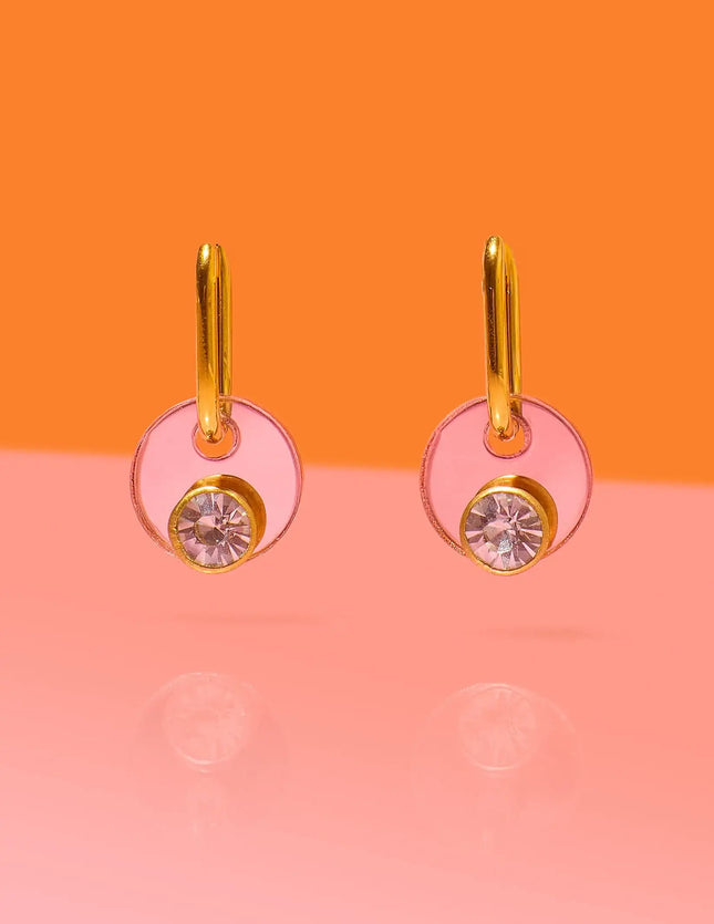 Deco Glam Medallion Oval Hoops