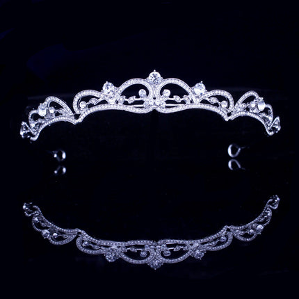 "Anya" - Rhinestone Bridal Tiara - Available in Silver, Rose Gold and Yellow Gold
