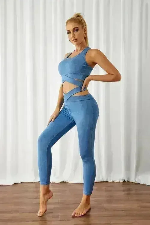Sports Bra and Leggings Set