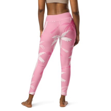 CoastFlex Sport Pink Palms Leggings