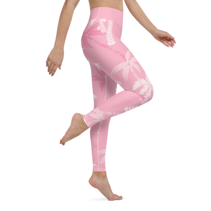 CoastFlex Sport Pink Palms Leggings