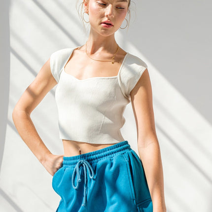 "Avery" Square Neck Ribbed Top