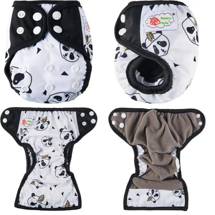 Newborn Pocket Diaper Cloth Diapers Bamboo Charcoal Inner Waterproof PUL Outer Double Gussets Nappies for Baby