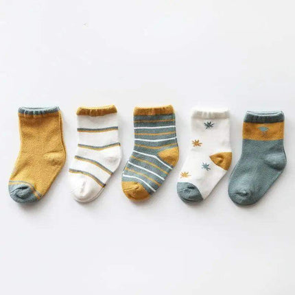 Baby Girls Cotton Cartoon Autumn Socks For Newborn Toddler Unique Style Soft Material Cute Colors