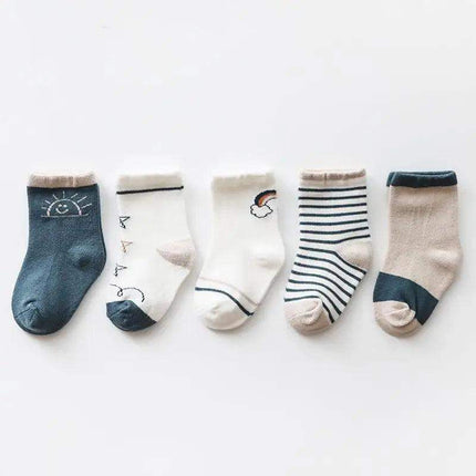 Baby Girls Cotton Cartoon Autumn Socks For Newborn Toddler Unique Style Soft Material Cute Colors
