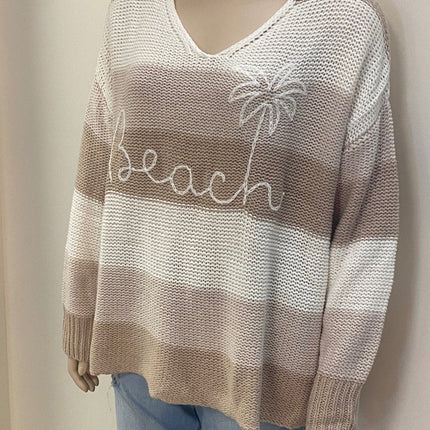 Beach & Palm Tree Sweater