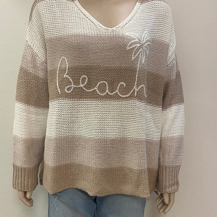 Beach & Palm Tree Sweater