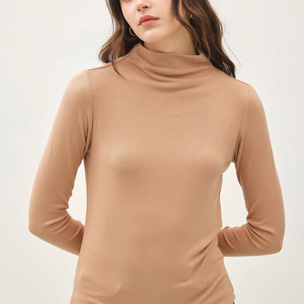 Be Cool Mock Neck Long Sleeve T-Shirt