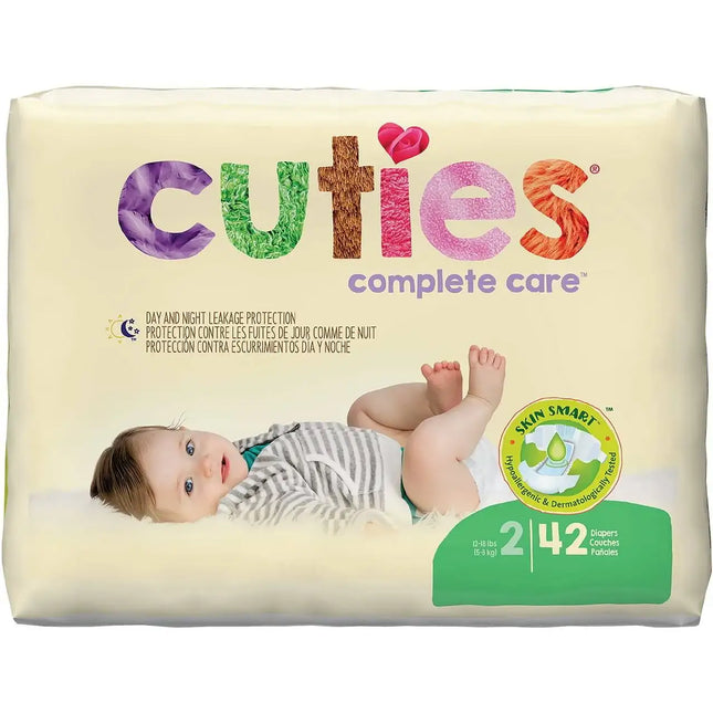Cuties Complete Care Baby Diapers, Size 2
