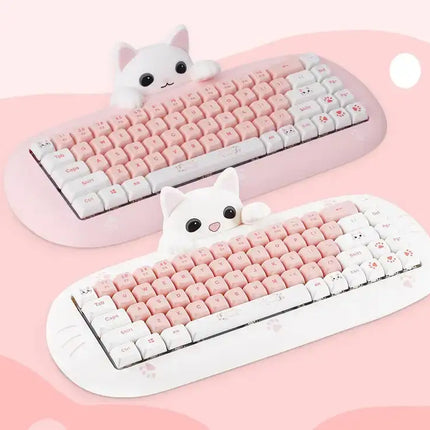 Wireless Bluetooth E-sports Games Cute Mini Office Mechanical Keyboard