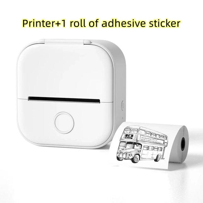 Portable Mini Printer for Students and Hobbyists, Bluetooth Thermal Label Printer