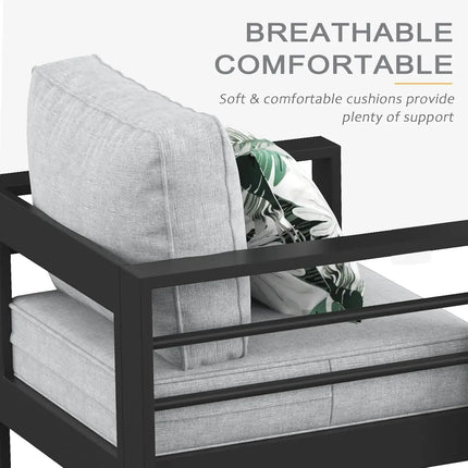 Aluminum 5 Piece Patio Furniture Set With Fire Pit Table