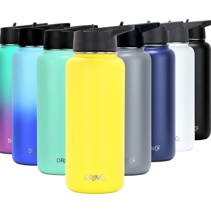 DRINCO® 32oz Stainless Steel Water Bottle - Illuminating Yellow