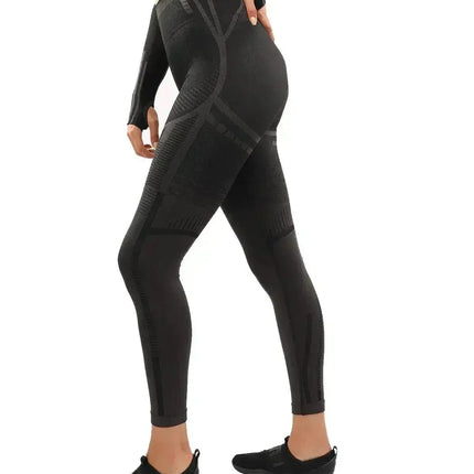 DECATA SEAMLESS LEGGINGS - BLACK & BROWN