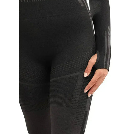 DECATA SEAMLESS LEGGINGS - BLACK & BROWN