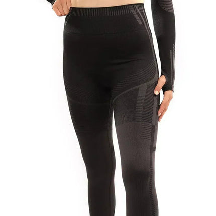 DECATA SEAMLESS LEGGINGS - BLACK & BROWN