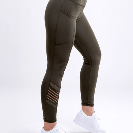 JupiterGear High-Waisted Pilates Leggings with Side Pockets & Mesh Pan