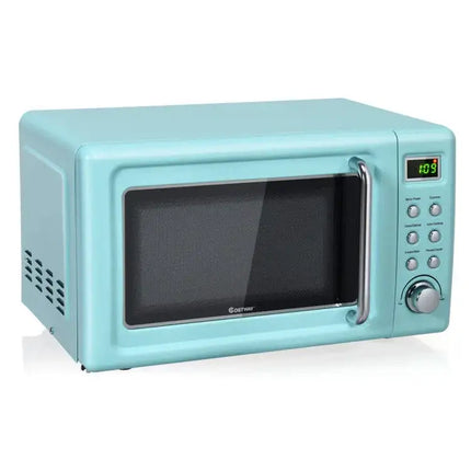 700W Retro Countertop Microwave with 5 Power Levels & Auto Cook