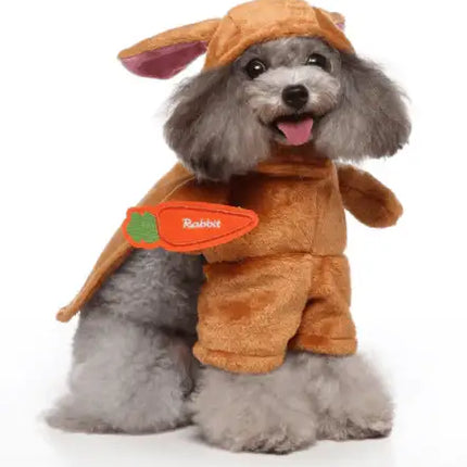 Funny Cosplay Pet Costume Set: Cute Cartoon Dog Outfit For Halloween And Christmas Dress-Up