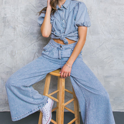 BE MY BABY ACID WASHED TOP
