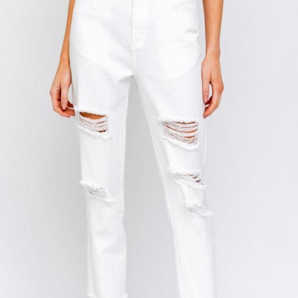 White Distressed Jeans