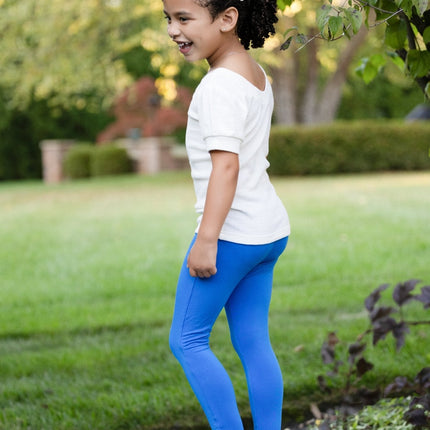 Girls Leggings in Cobalt Blue