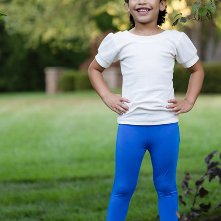 Girls Leggings in Cobalt Blue