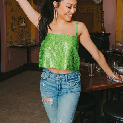 "Girly Girl" Rhinestone Crop Top