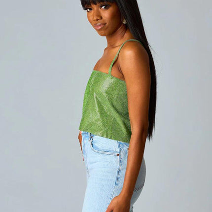 "Girly Girl" Rhinestone Crop Top