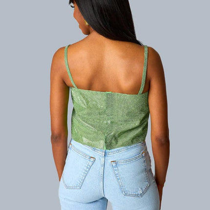 "Girly Girl" Rhinestone Crop Top