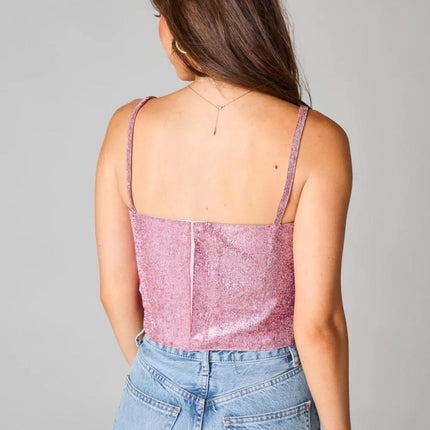 "Girly Girl" Rhinestone Crop Top