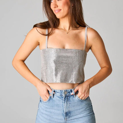 "Girly Girl" Rhinestone Crop Top