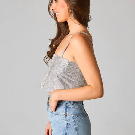 "Girly Girl" Rhinestone Crop Top