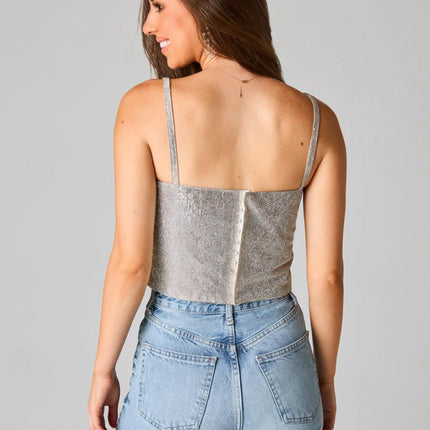 "Girly Girl" Rhinestone Crop Top
