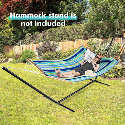 Patio Hammock Foldable Portable Swing Chair Bed with Detachable Pillow