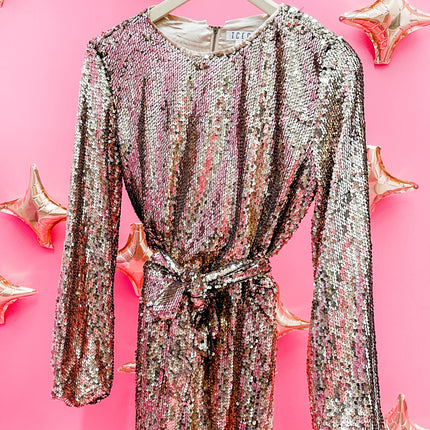 "Jazzy" L/S Sequin Dress