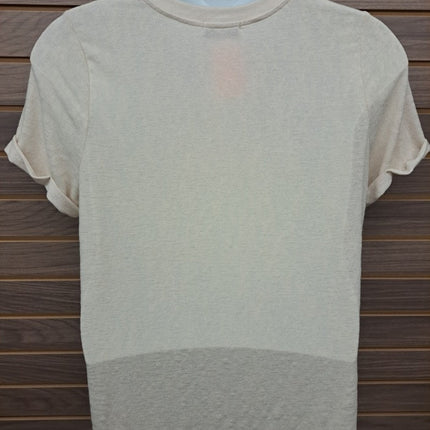 "Love" rolled sleeves tee shirt