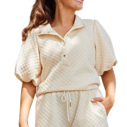 "Madelyn" SS Snap Top