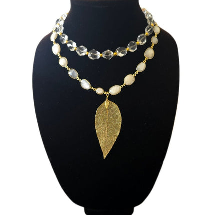 "Master Healer"| Clear Quartz and Moonstone Layered Necklace