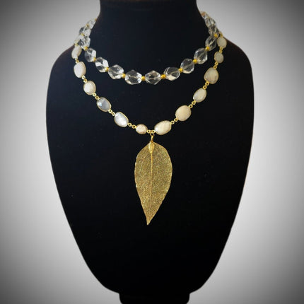 "Master Healer"| Clear Quartz and Moonstone Layered Necklace