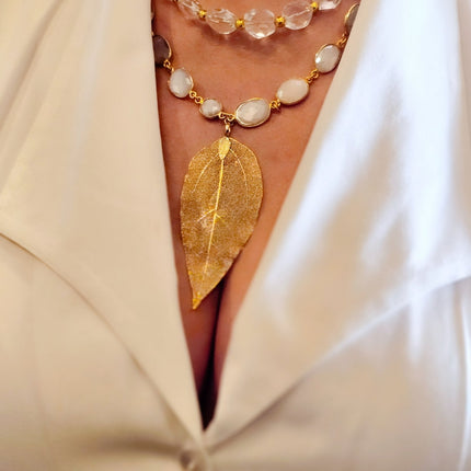 "Master Healer"| Clear Quartz and Moonstone Layered Necklace