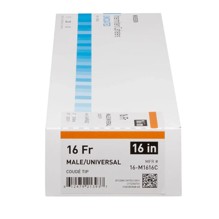 McKesson Coude Tip PVC Urethral Catheter, Male/Universal