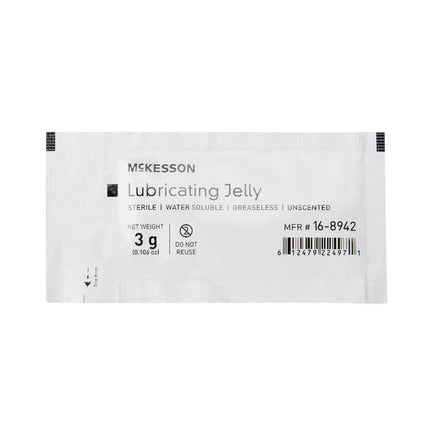 McKesson Lubricating Jelly, 3 Gram Individual Packets