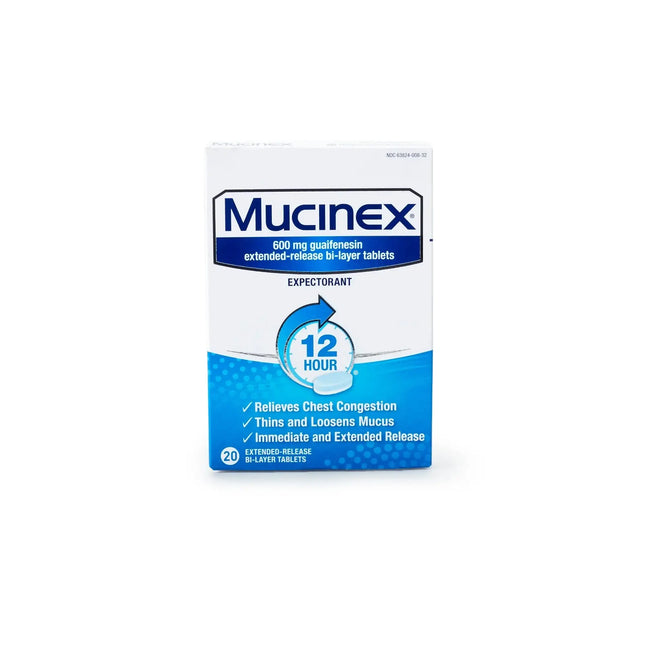 Mucinex 12-Hour Guaifenesin Extended-Release Bi-Layer Tablets